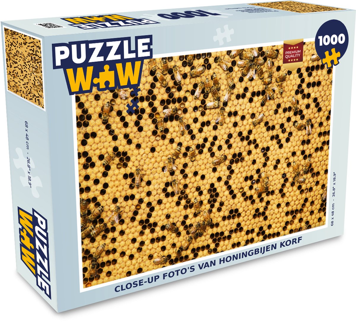 Puzzel close-up foto's van honingbijen korf - Legpuzzel - Puzzel 1000 stukjes volwassenen