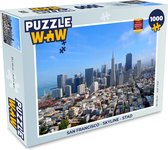 Puzzel San Francisco - Skyline - Stad - Legpuzzel - Puzzel 1000 stukjes volwassenen