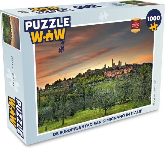 Puzzle La ville européenne de San Gimignano en Italie - Puzzle - Puzzle 1000 pièces adultes