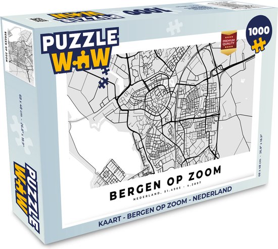 Puzzel Kaart - Bergen op Zoom - Nederland - Legpuzzel - Puzzel 1000 stukjes  volwassenen | bol.com