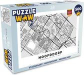 Puzzel Stadskaart - Hoofddorp - Nederland - Legpuzzel - Puzzel 500 stukjes - Plattegrond