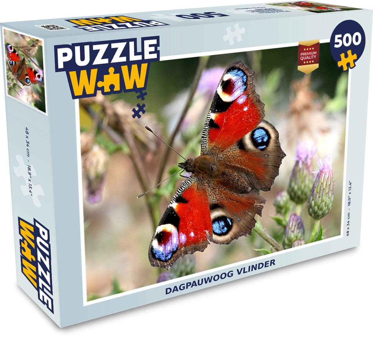 Puzzle Papillon oeil de paon - Puzzle - Puzzle 500 pièces | bol.com
