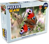 Puzzel Dagpauwoog vlinder - Legpuzzel - Puzzel 500 stukjes
