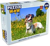 Puzzel Jack Russel hond met een zonnebril - Legpuzzel - Puzzel 500 stukjes