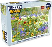 Puzzel Siergras met verschillende bloemen - Legpuzzel - Puzzel 1000 stukjes volwassenen