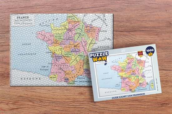 Puzzle Ancienne carte de France - Puzzle - Puzzle 1000 pièces adultes |  bol.com