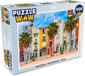 Puzzel Valencia - Palmboom - Huis - Legpuzzel - Puzzel 500 stukjes