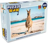 Puzzel Kangoeroe op het strand in Australië - Legpuzzel - Puzzel 500 stukjes