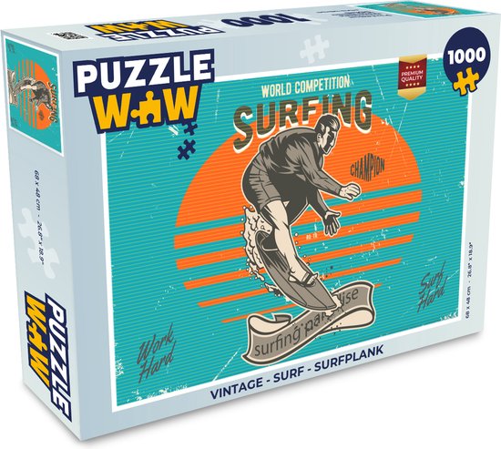 Puzzle Vintage - Surf - Planche de surf - Jigsaw Puzzle - Puzzle 1000  pièces adultes | bol