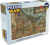 Puzzel Historische landkaart van Nederland - Legpuzzel - Puzzel 500 stukjes
