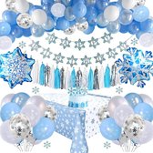 Anniversaire de mariage en arche de ballons - Pilier d'arbre à Ballons - Décoration de mariage en arche de ballons - Set prêt à l'emploi comprenant une pompe - Thema de la Reine des Frozen