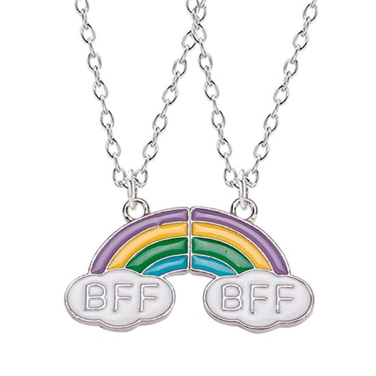 Fako Bijoux® - Vriendschapsketting - BFF - BFF Ketting - Regenboog - Rainbow