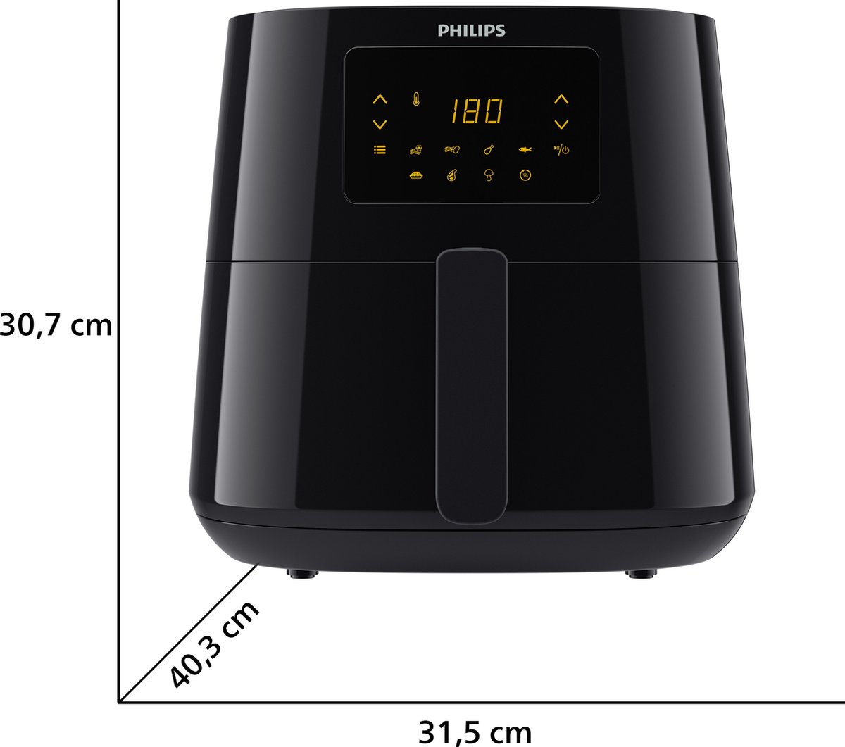 Afbeelding 3 van Philips Airfryer Essential 3000 Series - HD9270/96 - 6,2 liter (XL) - Heteluchtfriteuse - Warmhoudfunctie - 14 in 1 kookfuncties - Met spiesjes & grillrooster