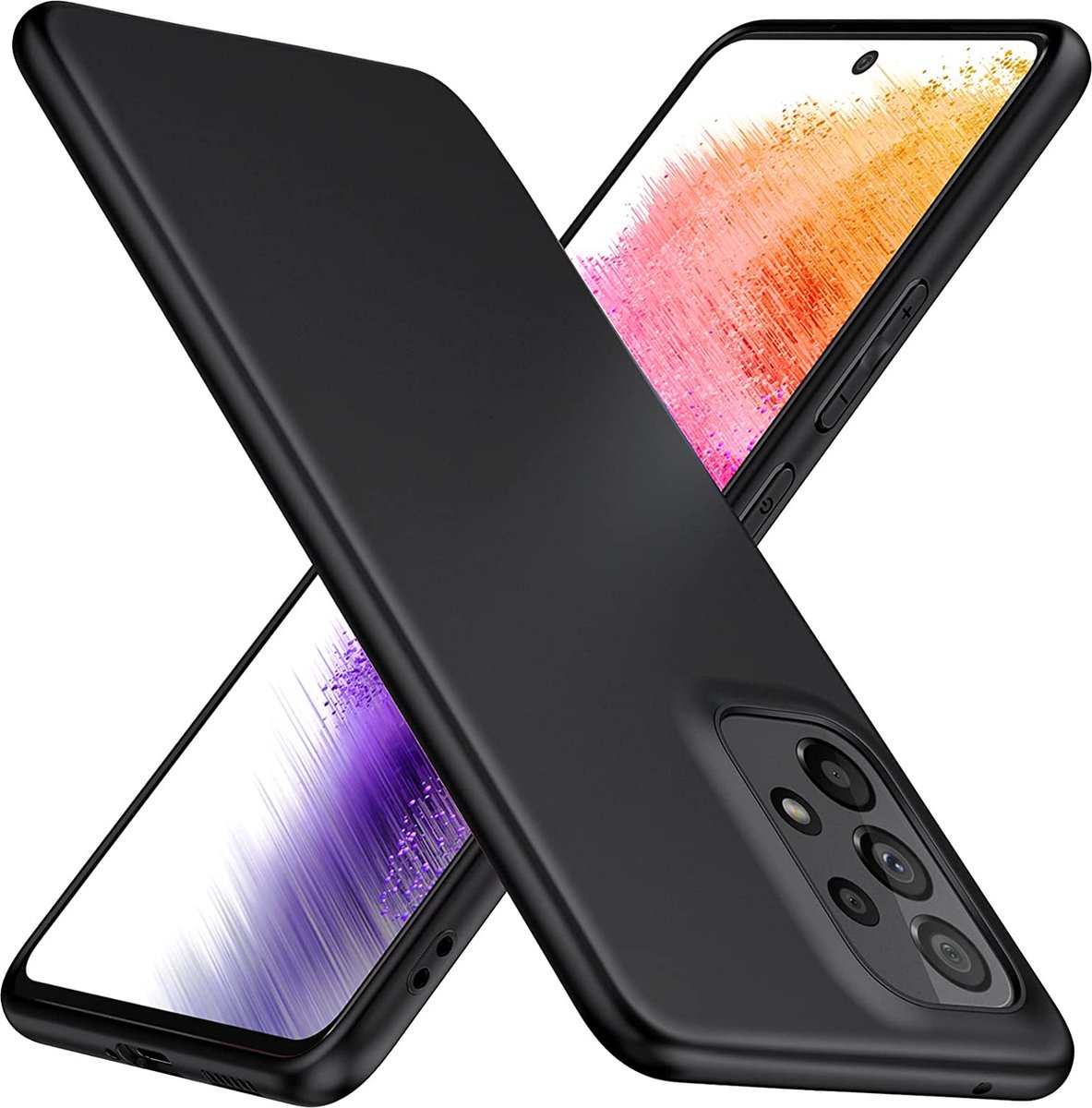 Soft Backcover Hoesje Geschikt voor: Samsung Galaxy A73 5G Silicone - Zwart - ZT Accessoires