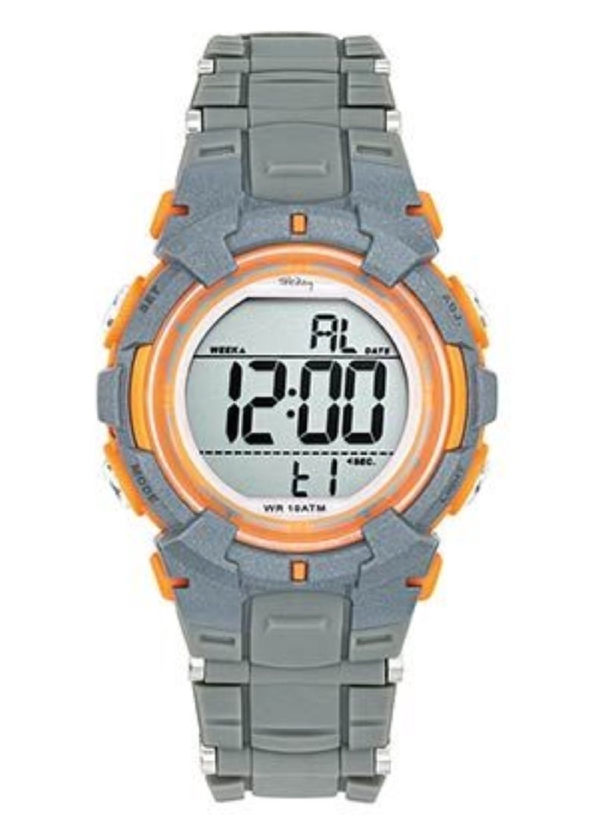 Tekday-Digitaal horloge-Grijze Silicone band-waterdicht-sporten-zwemmen-36MM-Sportief