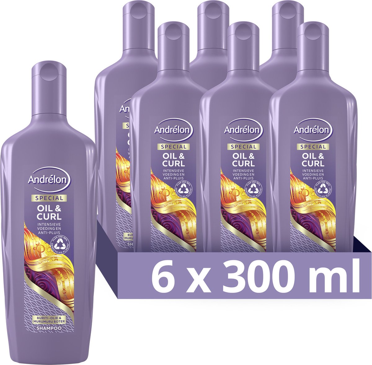 Andrélon Special Oil & Curl Shampoo - 6 x 300 ml - Voordeelverpakking