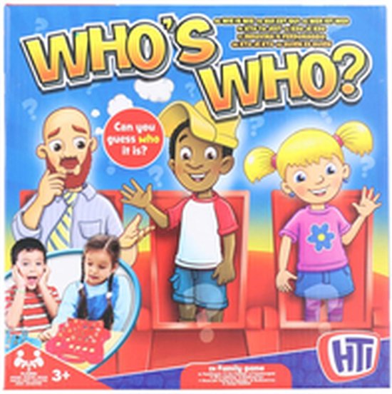 Wie ben ik? Familie Spel - HTI - Rood / Blauw - Kunststof - 27 x 27 x 6 cm - 3+ - Whoś who? - Wie is het?