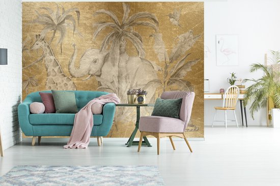 Papier Peint - Papiers Papier peint photo Décoration Jungle - Enfants - Goud - Largeur 320 cm x Hauteur 240 cm
