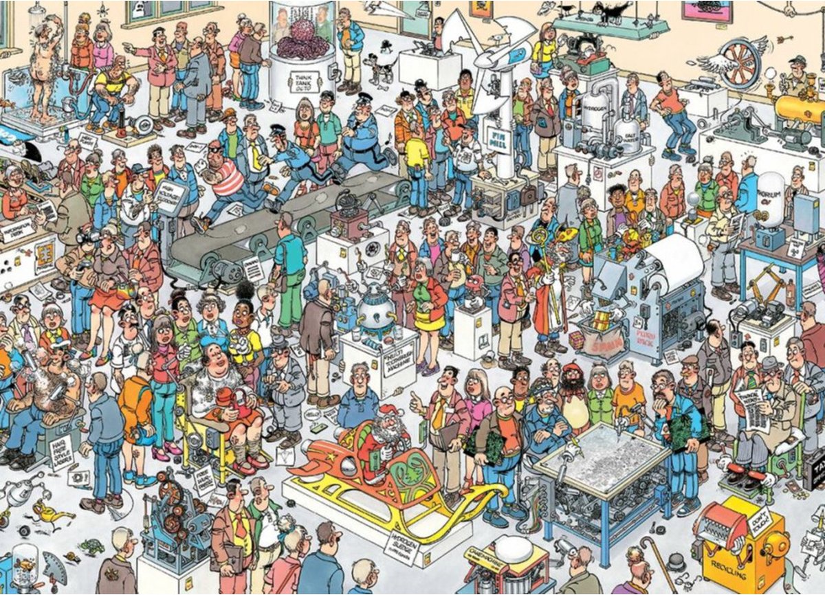 Jan van Haasteren - Beurs van de Toekomst - 1000 stukjes - Legpuzzel — afbeelding 4
