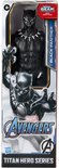 Black Panther-actiefiguur in een box met Avengers-logo en de tekst 'Titan Hero Series'.
