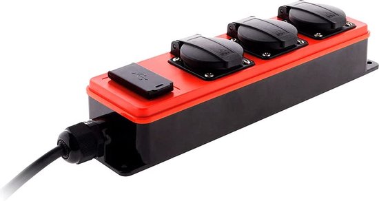 InLine 6-Voudige Stekkerdoos Buitenstopcontact IP44 Verlichte Aan/Uit- Schakelaar, Hoog Beveiliging, 5m Lengte, 16496P InLine 6-Voudige Stekkerdoos Buitenstopcontact IP44 Verlichte Aan/Uit- Schakelaar, Hoog Beveiliging, 5m Lengte, 16496P