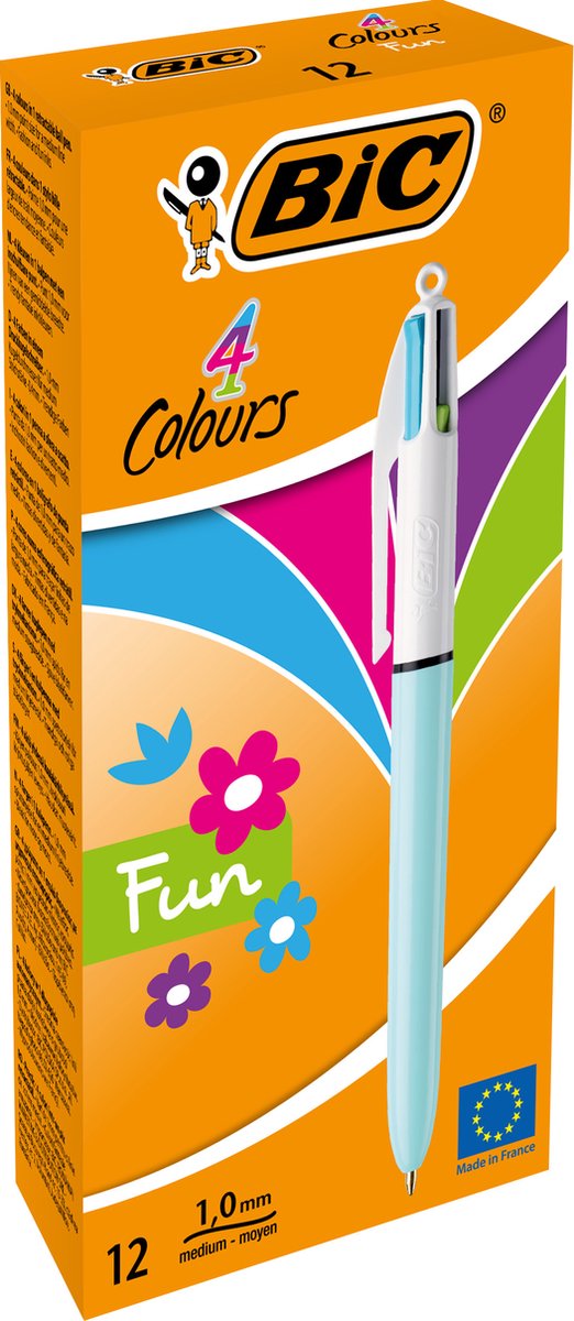 BIC 4 Couleurs Messages Stylos-Bille Pointe Moye…