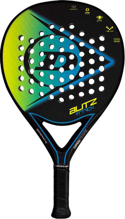 Dunlop Blitz Attack - padel racket - zwart - groen - blauw