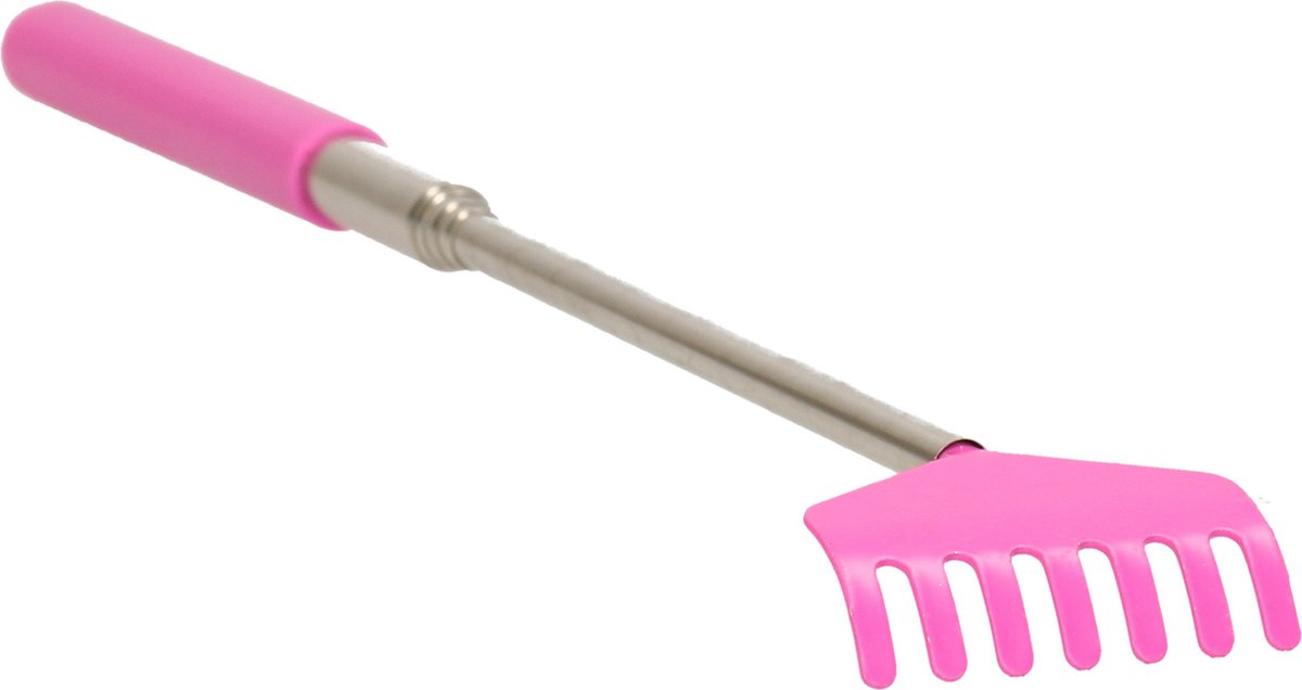 Goedkoopste Roze uitschuifbare ruggenkrabber tot 67 cm uitgeklapt - Massage rugkrabbers - Past in handtas