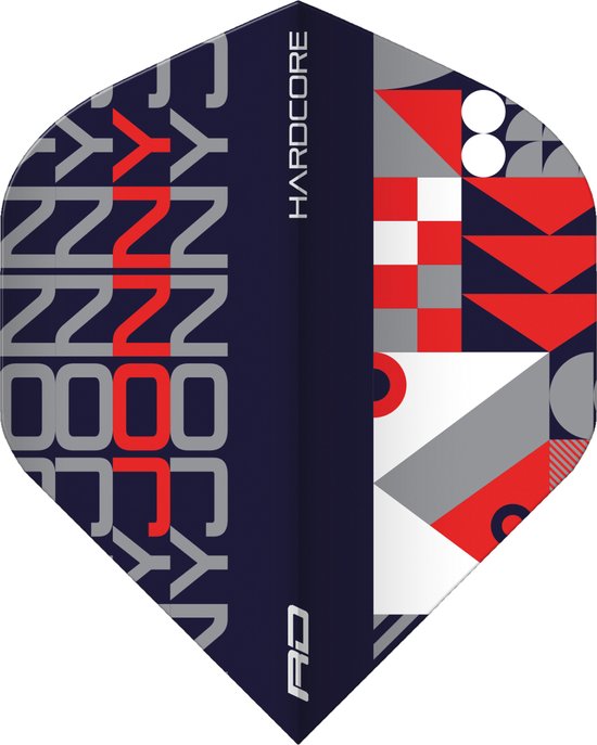 RED DRAGON - Jonny Clayton Hardcore Stack Blauw en Rood Dartvluchten - 3 sets per pakket (9 dartvluchten in totaal) van Red Dragon — afbeelding 2