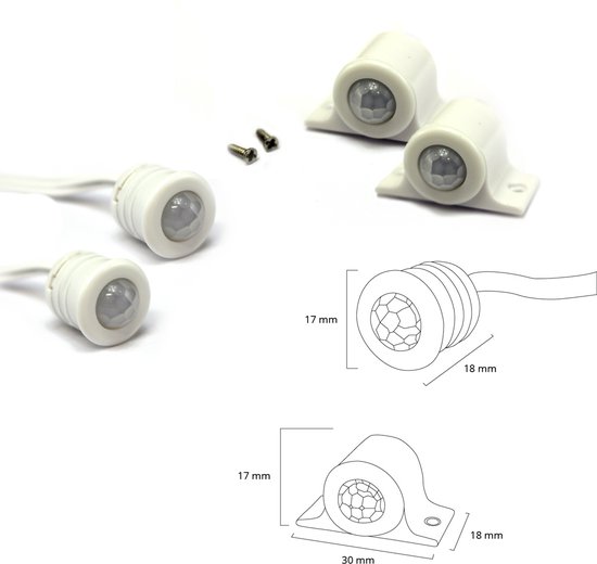 Trapverlichting led met bewegingssensor - Complete set voor 16 treden - 50 cm breed - Plug&Play - Warm Wit - Trapverlichting