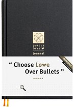Purpuz Bullet Journal - Notitieboek A5 - Notebook - Luxe Hardcover - 140gms - Love Journal - Bold Black - in 11 Extra Kleuren