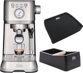 Solis Barista Perfetta Plus 1170 - Machine à Cafe - Machine Expresso - Argent - Y Compris Tamping Mat et Coffee Knock Box