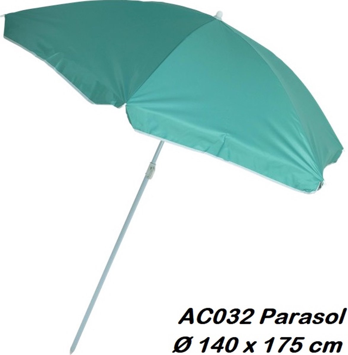 Power Escorts Parasol Ø 140 x 175 cm Groen/Cyan