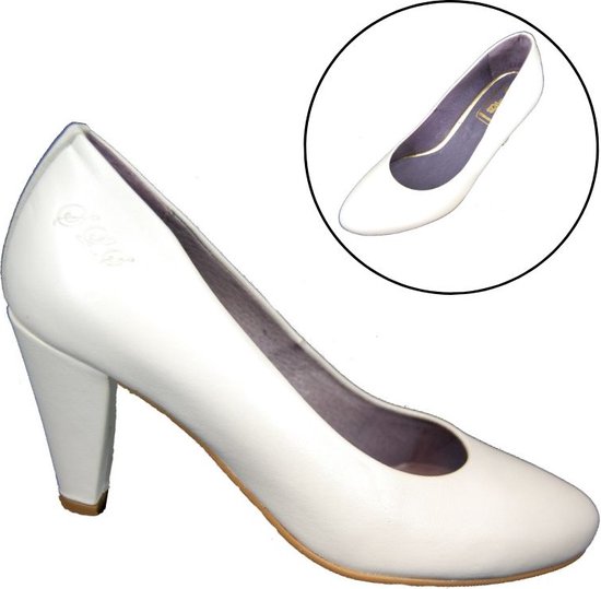 Stravers - Taille 32 Escarpins Blancs Talons Petites Pointures Chaussures De Mariée