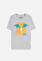 Pokémon - Charizard Heren T-shirt - 2XL - Grijs