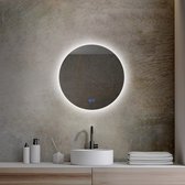Sunlight - Miroir de salle de bain - Rond - 60x60cm - Miroir chauffant - Eclairage LED - Dimmable - Touch Sensor