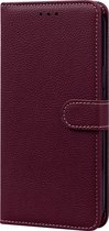 Book Case pour iPhone 11 Pro Max avec Protection d'appareil photo - Simili cuir - Porte-cartes - Cordon - Apple iPhone 11 Pro Max - Bordeaux