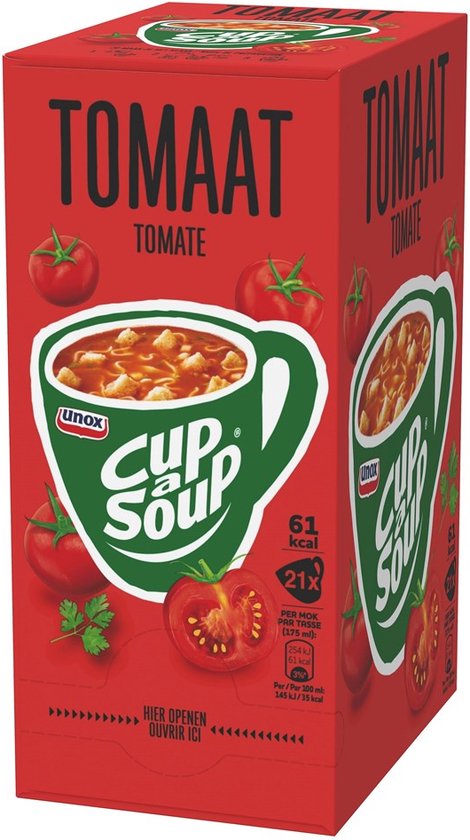 Unox Cup-a-Soup – Tomaat – 21 x 175 ml