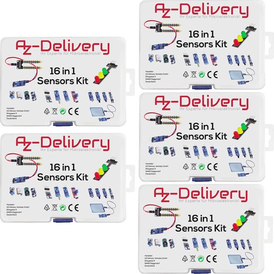 AZDelivery 5 x 16 in 1 Kit Accessoire Set met Sensoren en Modules ...