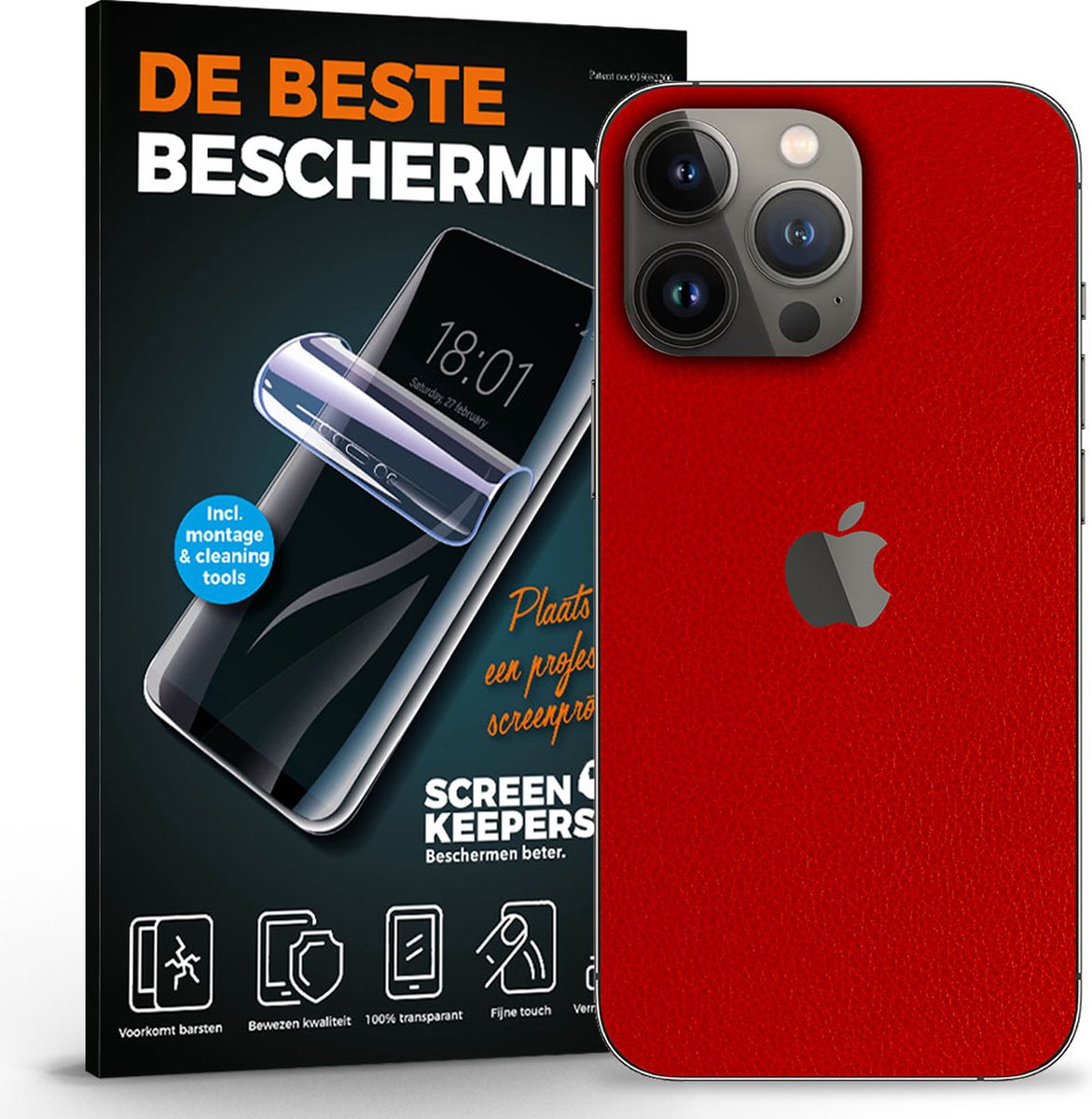 Telefoon skin geschikt voor Apple iPhone 6/6s Plus - Geborsteld aluminium Roze skin - Geschikt voor Apple iPhone 6/6s Plus - Achterkant folie - telefoonaccessoires - TPU - Screenkeepers