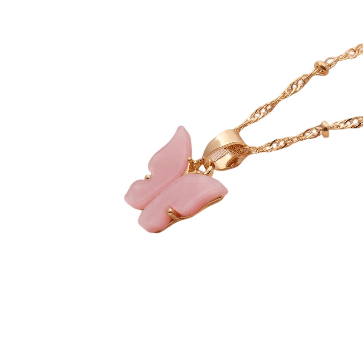 Vlinder ketting licht roze | Sparkolia | Kinderen Volwassenen | Sinterklaas Kerst Cadeau