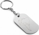 Akyol - Zuid Amerika Sleutelhanger - Vakantie in Amerika - Brazilië - Argentinië - Verjaardag cadeau - Travel guide - Continent - Op reis - Beelden - Gegraveerde sleutelhanger - Gegrafeerde sleutelhanger - 5 X 3 CM