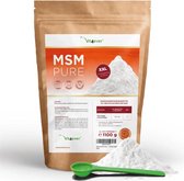 MSM-poeder 1,1 kg (1100 g), 99,9% zuiver kristallijn methylsulfonylmethaan, meshfactor 40-80, laboratorium getest | Vit4ever