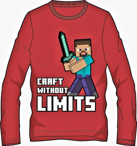 T-shirt manches longues Minecraft - Taille 140 - 10 ans