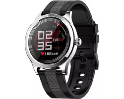 Darenci Smartwatch Majestic – Unisex Smartwatch met Touchscreen – Activity Tracker met Stappenteller, Bloeddrukmeter, Zuurstofmeter & Calorieënteller – Siliconen Band – Zwart/Grijs/Zilver