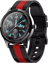 Darenci Smartwatch Majestic - Smartwatch Dames en Heren - Activity Tracker - Touchscreen - Siliconen band - Heren - Dames - Horloge - Stappenteller - Bloeddrukmeter - Verbrande calorieën - Zuurstofmeter - Rood/Zwart