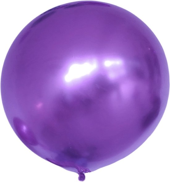 XXL Paarse Chroom Ballon (90 cm)