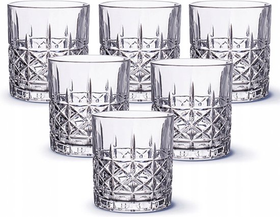Luxe Drinkglazen - Whiskey Glazen - Cocktail Glazen - Waterglazen - 330ML - 6 Stuks - Altom Design