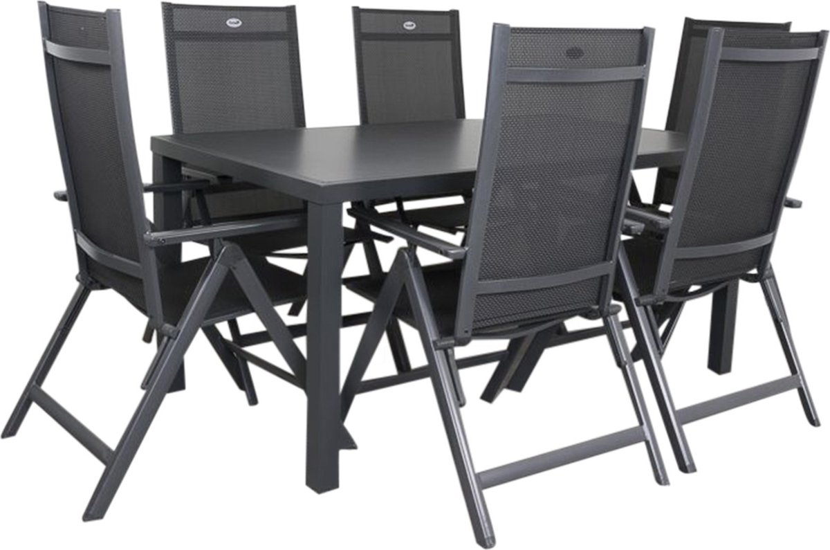 Hartman Napoli/Alma 160 cm 7-piece adjustable garden dining set