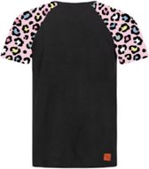 T-shirt zwart panter roze maat 48